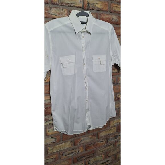 Dolce & Gabbana men's vintage short-sleeve shirt- 17" neck/43" chest- cleaned! - Picture 1 of 9
